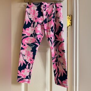 Lilly Pulitzer Pink and Navy Floral Leggings